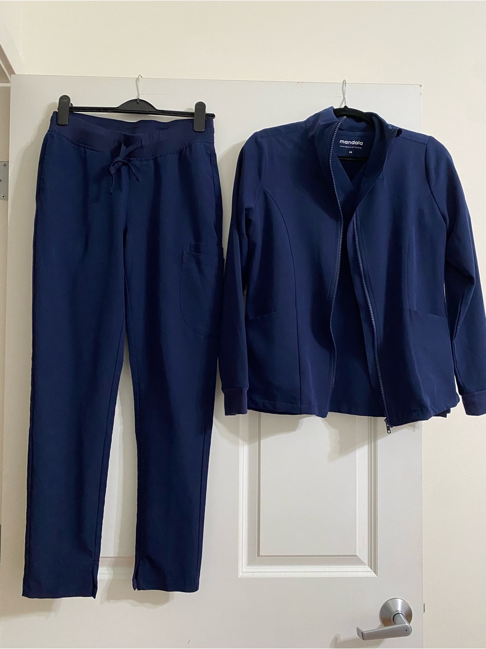 Mandala Navy Scrub Set w/ Jacket
